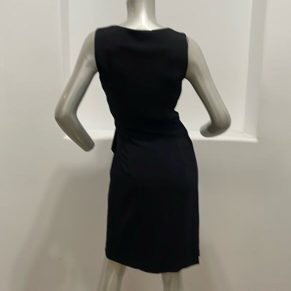 P.A.R.O.S.H. Sleeveless Faux Wrap Ruffle Dress Black Size S - Picture 2 of 13